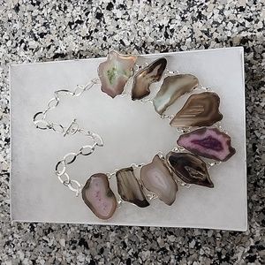 Sterling silver Druzy Necklace